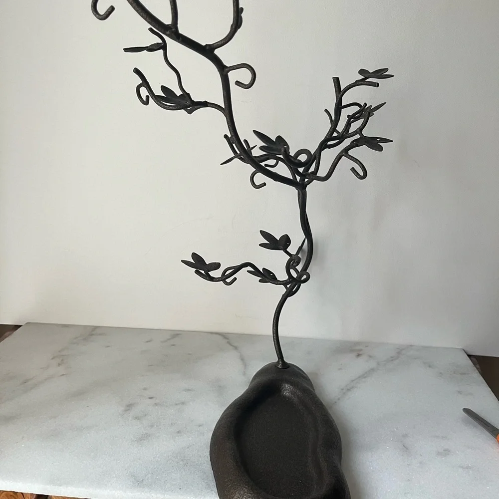 Vintage retro jewelry display stand tree shape